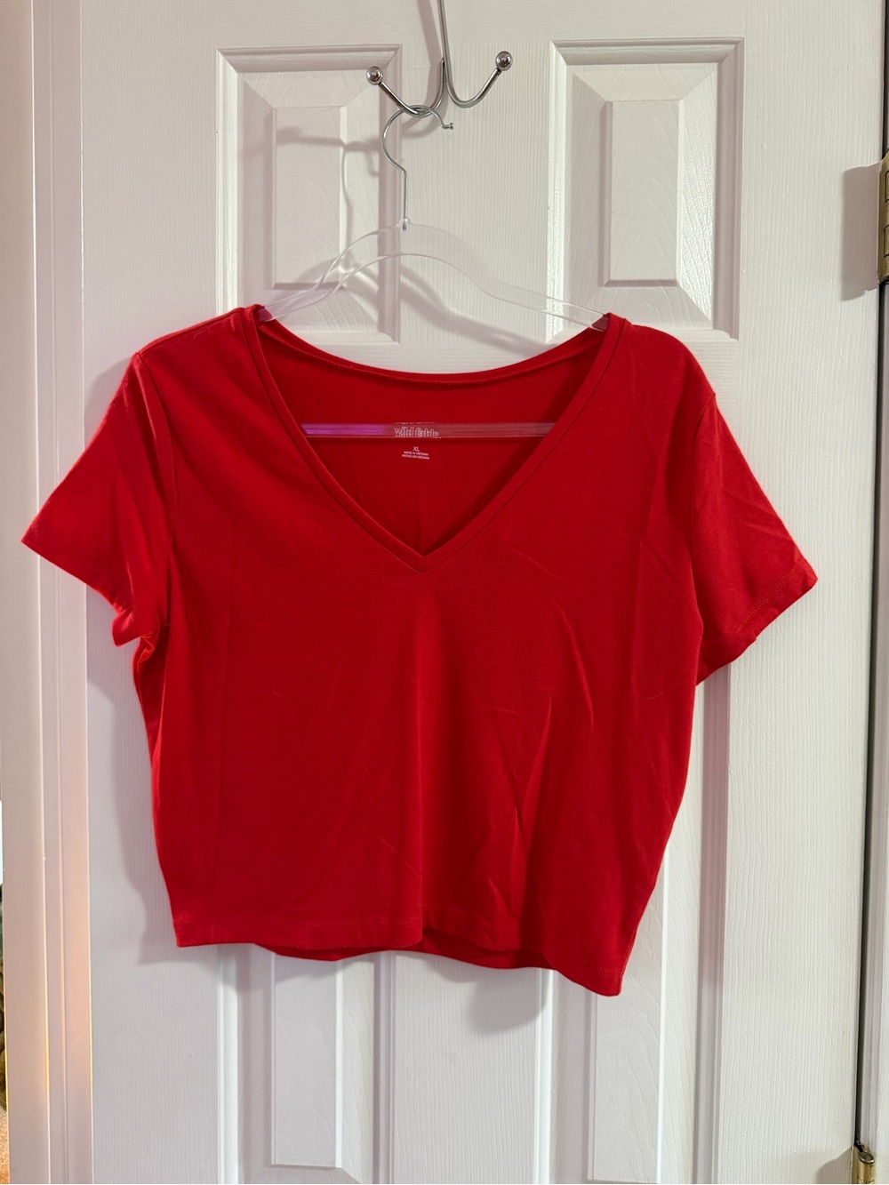 Classic V-Neck Women's Top - Red